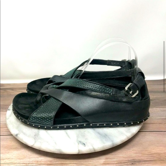 NWOT L.A.M.B. Bellatrix Black Leather Strappy Sandals🌵 - Picture 4 of 8